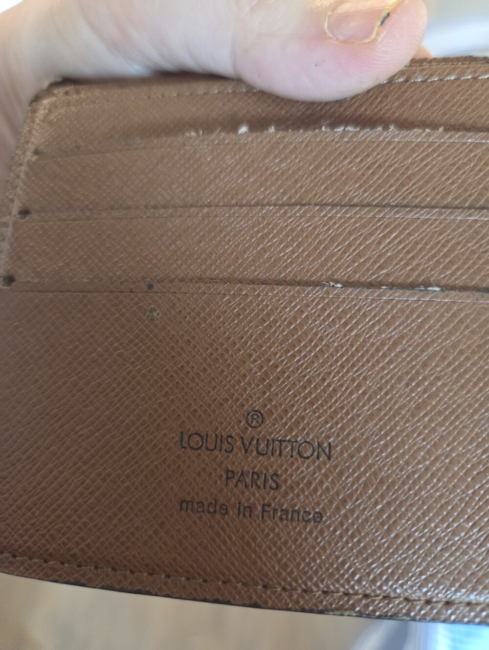 Bad Condition Louis Vuitton Monogram Canvas Wallet - Dark Brown with Gold Motif - Picture 4 of 5